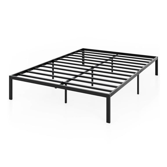 Barara King Full Size Metal Bedroom Bed Frame with Heavy Duty Support Slats Mattress Foundation, Bed Platform Frame for Apartment, Bedroom, Black