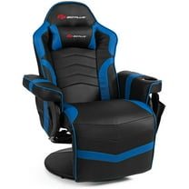 Barara King Gaming Chair, Computer Office Chair,Reclining Game Chair,Ergonomic High Back Massage Gaming Chair with Pillow-Blue