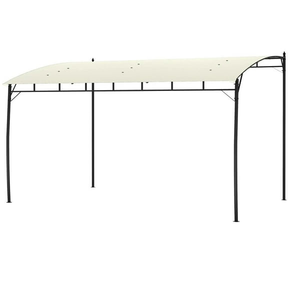 Barara King Gazebo, Outdoor Canopy Shelter Pergola,10' x 13' Outdoor Pergola Gazebo, Garden Sun Shade Shelter with Metal Frame, Cream