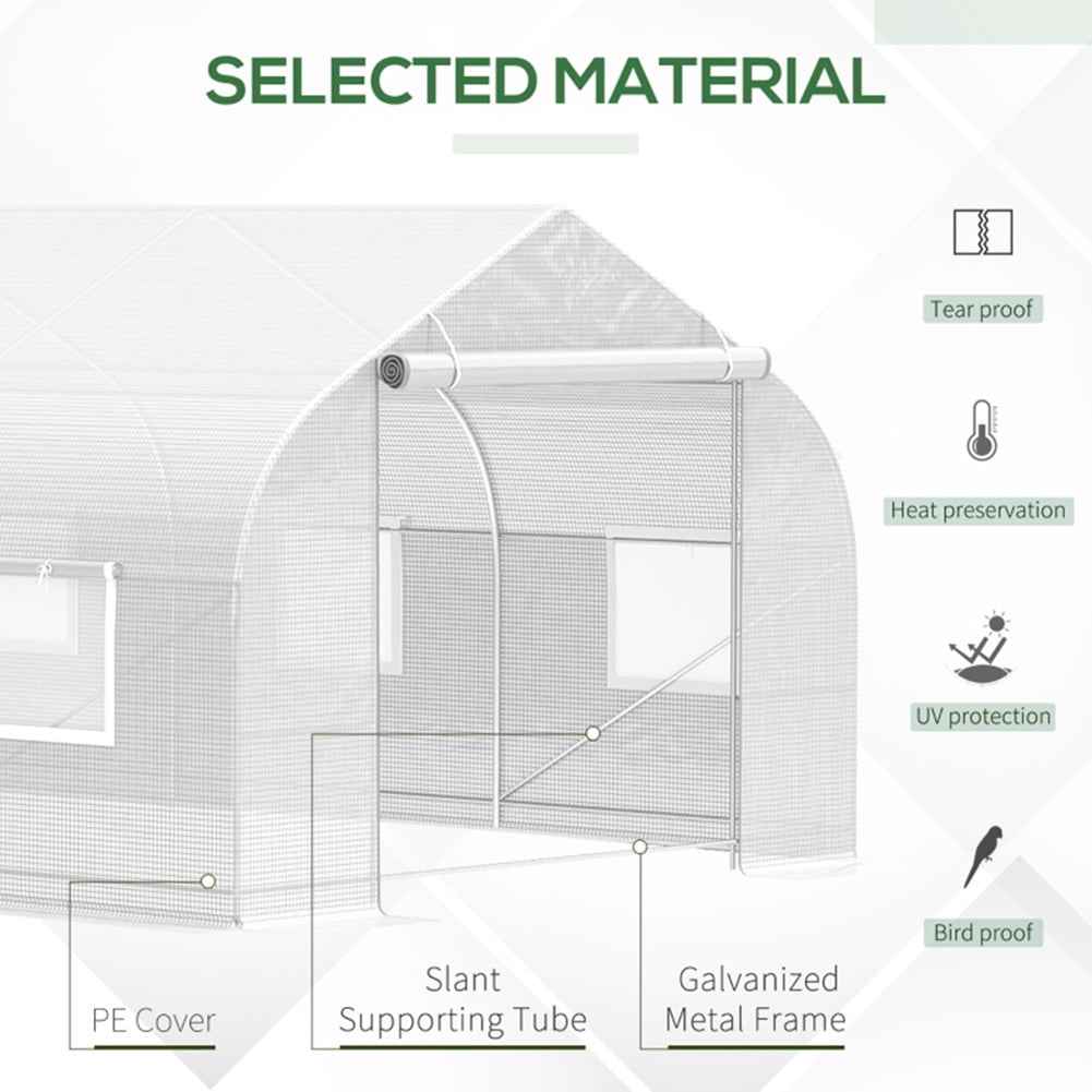 Barara King GreenHouse, Outdoor Cultivation Base, Outdoor Greenhouse Cultivation Base,20' x 10' x 7' Greenhouse Walk-In Warm House