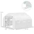 thumbnail image 1 of Barara King GreenHouse, Outdoor Cultivation Base, Outdoor Greenhouse Cultivation Base,Outdoor Walk-In Tunnel Greenhouse Hot House with Roll-up Windows, Zippered Door, PE Cover 11.5' x 9.8' x 6.5', 1 of 7