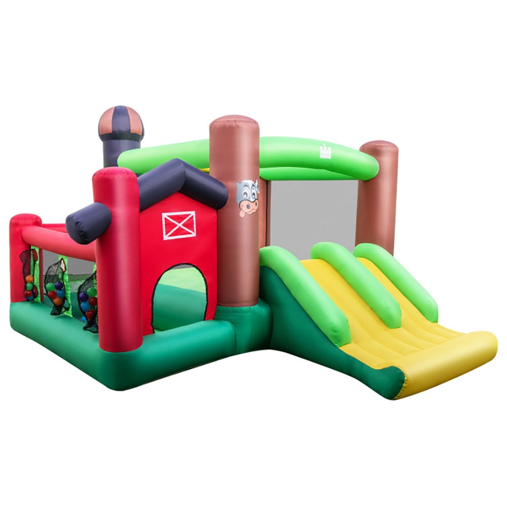 Barara King Inflatable Bounce House, Large Bounce Castle, Inflatable Bouncers, 6-in-1 Inflatable Bounce House with Double Slides without 735W Blower