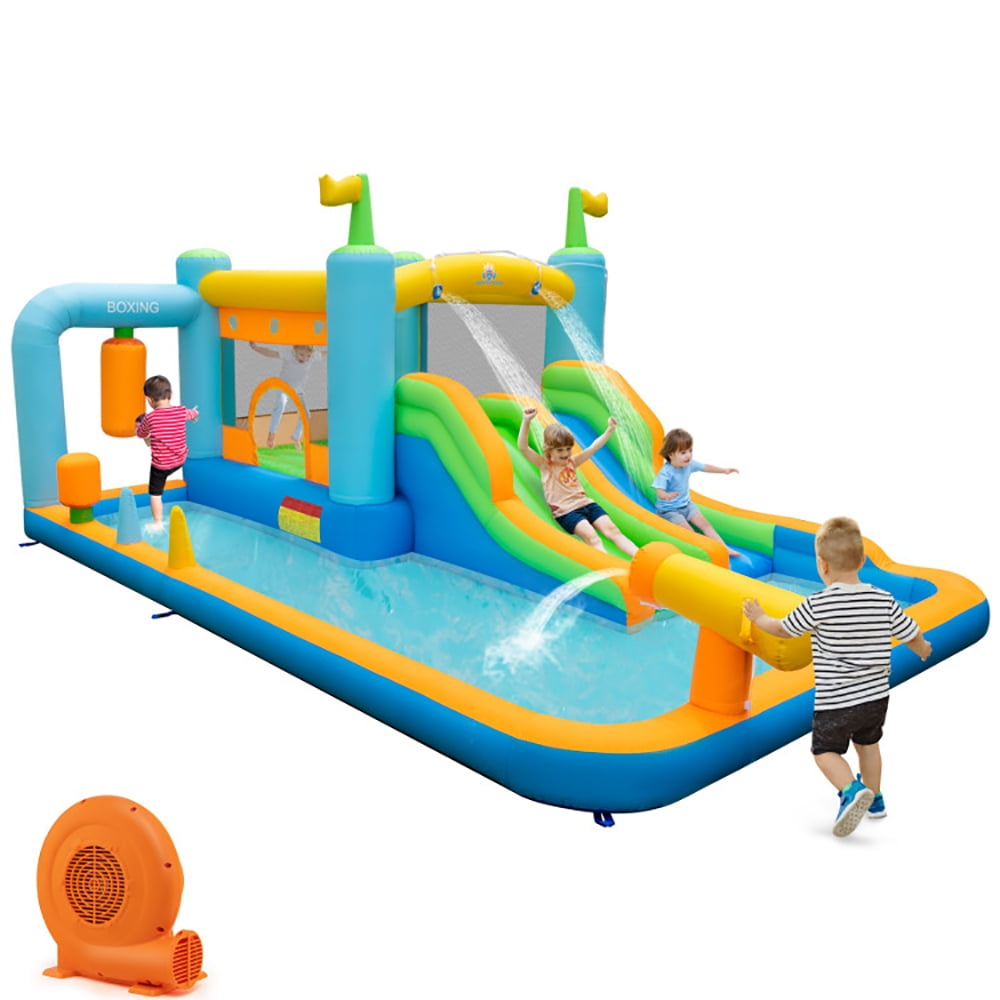 Barara King Inflatable Bounce House, Large Bounce Castle, Inflatable Bouncers, Giant Inflatable Water Slide for Kids Aged 3-10 Years (with 750W Blower)