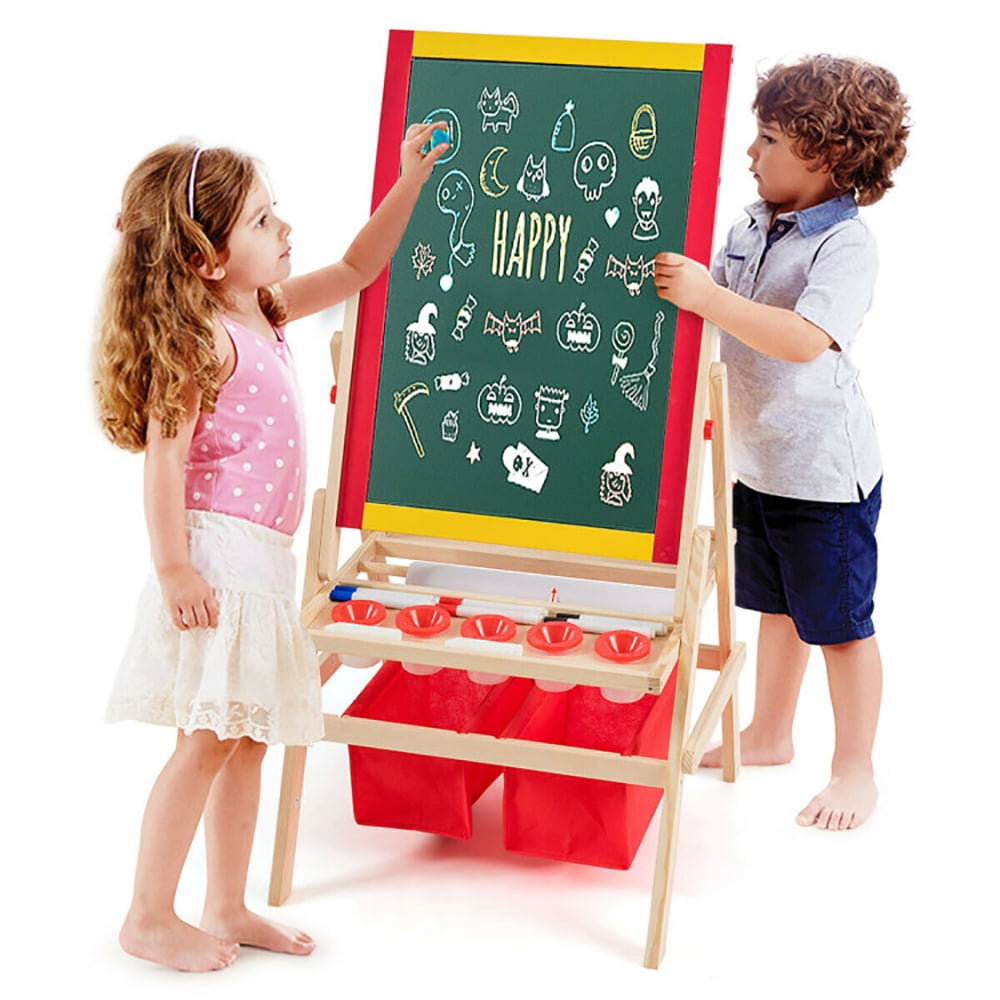 View of Barara King Kid's Art Easel, Drawing Easel,Flip-Over Double-Sided Kids ...