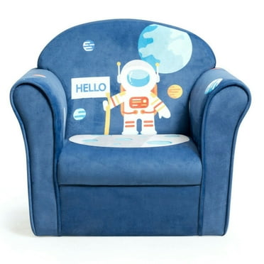 Barara King Kids Sofa, Armrest Chair Couch Lounge, Kids Astronaut Armrest Upholstered Couch