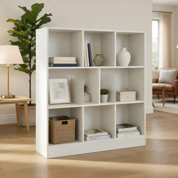 Barara King Kids Storage Unit Bookshelf,Toy Storage Organizer,41 Inches 8-Cube Freestanding Bookcase for Kids-White