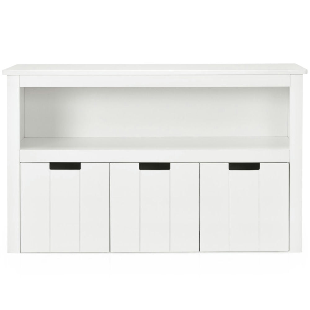 Barara King Kids Storage Unit Bookshelf,Toy Storage Organizer,Kid Toy Storage Cabinet 3 Drawer Chest with Wheels Large Storage Cube Shelf