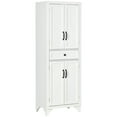 thumbnail image 1 of Barara King Kitchen Pantry,67" 4-Door Kitchen Pantry with Drawer and Adjustable Shelves, White, 1 of 6