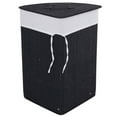 thumbnail image 1 of Barara King Laundry Hamper, Laundry Basket,Mesh Laundry Bags,Corner Bamboo Hamper Laundry Basket-Black, 1 of 8