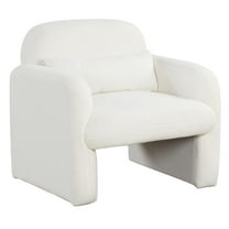 Barara King Modern Comfy Arm Chair, Reading Chair,Modern Accent Chair with Waist Pillow and Armrests for Living Room Bedroom-Beige
