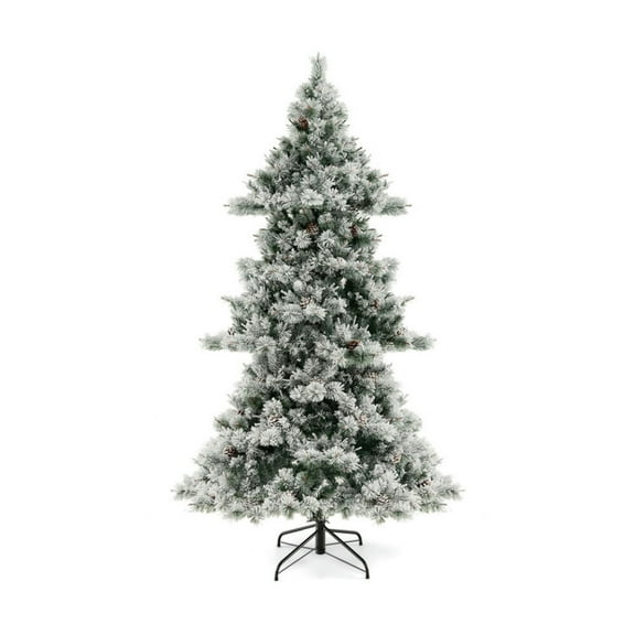 Barara King National Tree, Christmas Tree,Xmas Tree,7 Feet Flocked Christmas Tree with Pine Needles
