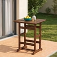 thumbnail image 1 of Barara King Outdoor Picnic Tables,Patio Table for Outdoor Use,30 Inch Square Bar Table Dining Table with Slatted Tabletop for Poolside-Brown, 1 of 9