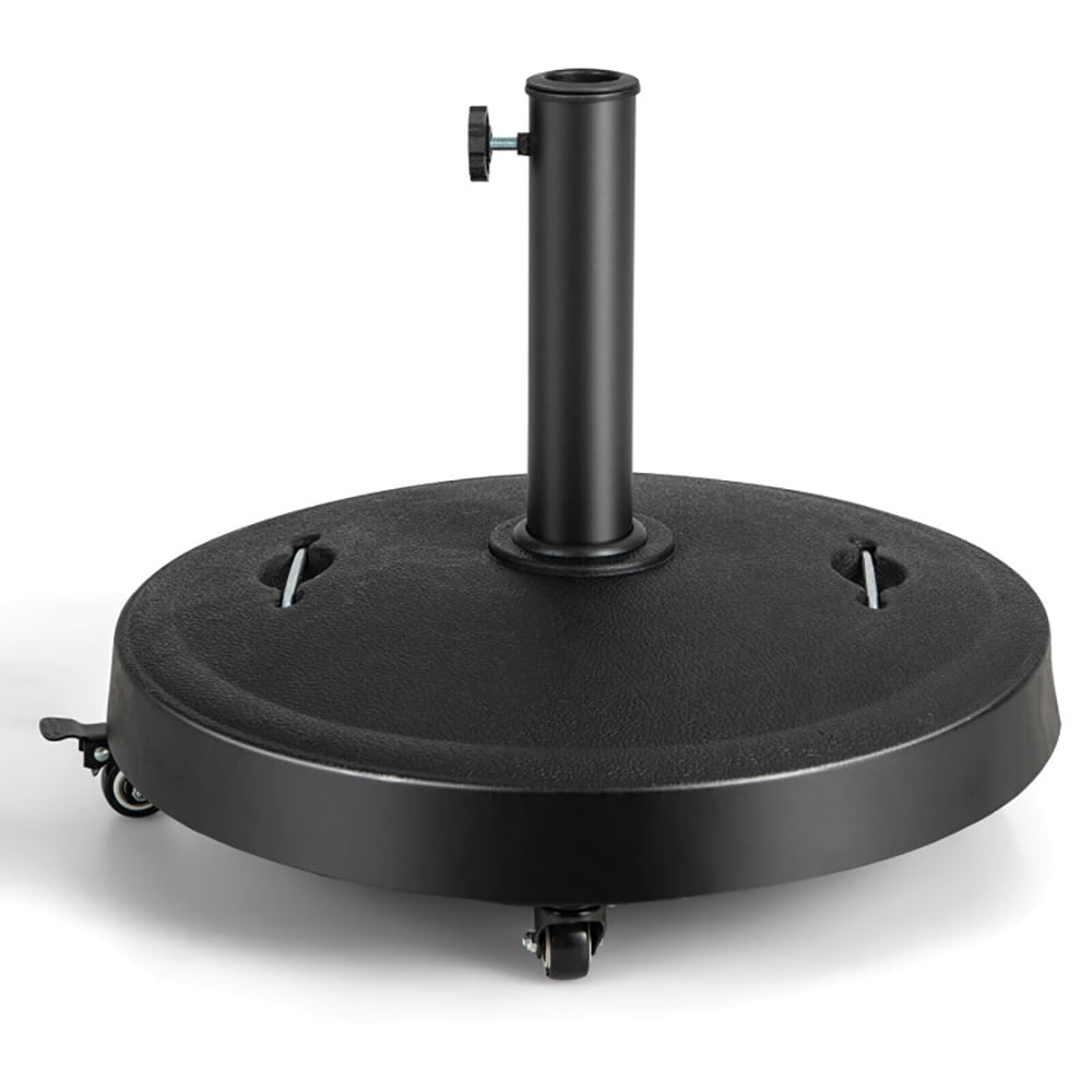 Barara King Patio Market Umbrella Base Stand, Umbrella Base,51LBS 20.5Inch Outdoor Umbrella Base with Wheels and Handles