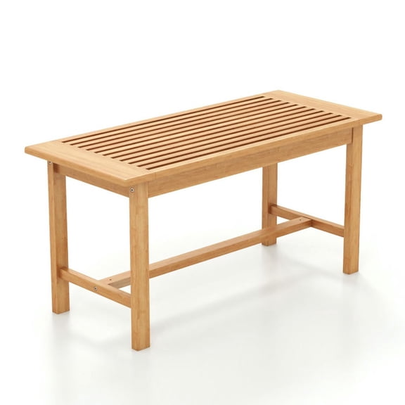 Barara King Patio Side Tables,Patio Coffee Table 36 Inch Rectangular Outside Side Table with Slatted Tabletop