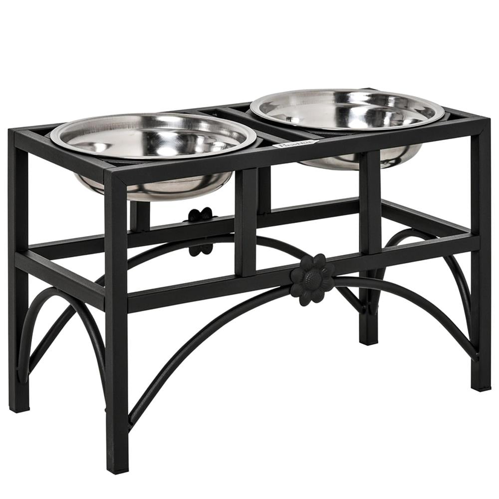 Barara King Pet Feeding Station, Dog Bowls, 17" Double Heavy Duty Dog Food Bowl Elevated Pet Feeding Station