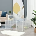 thumbnail image 1 of Barara King Pet Playpen DIY Small Animal Cage Open Enclosure Portable Plastic Fence 12 Panels for Bunny Chinchilla Guinea Pig White, 18" x 14", 1 of 7