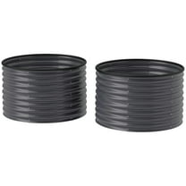 Barara King Planter Raised Garden Boxes Outdoor, Large Raised Garden Beds,Set of 2 Raised Garden Bed, Metal Planter Box with Safety Edging, Dark Gray