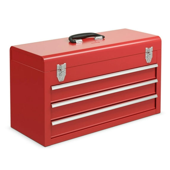 Barara King Portable Garage Mechanic Tool Cabinet Box with 3 Drawers