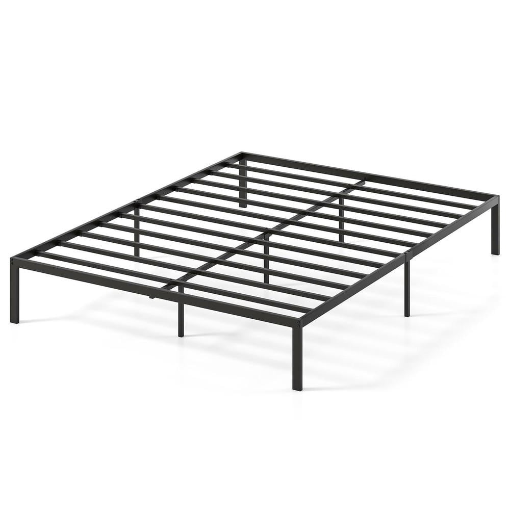 Barara King Queen Size Metal Bed Frame with Heavy Duty Support Slats Mattress Foundation, Bed Frame Mattress Foundation for Apartment, Bedroom, Black