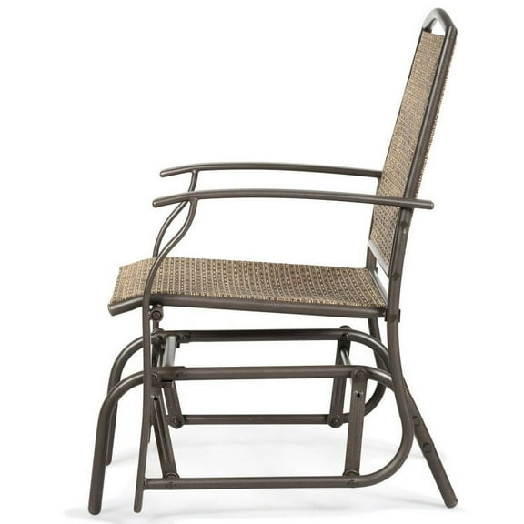 Barara King Rocking Chairs Outdoor, 2 Pieces Patio Swing Single Glider Chair Rocking Seating, Patio Rocking Chairs