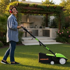 Barara King Scarifier Dethatcher,Electric Lawn Dethatcher,13 Inch 12 Amp Electric Scarifier with Collection Bag and Removable Blades-Green
