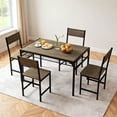 thumbnail image 1 of Barara King Set of 4 Dining Chairs with Metal Leg Construction, Slanted Back Design (Table Not Included) for Modern Kitchen, Dining Room Seating Set, Gray, 1 of 6