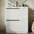 thumbnail image 1 of Barara King Storage Cabinet, Bathroom Vanity,30" Bathroom Vanity with Ceramic Sink and Full-Extension Drawers, White, 1 of 13
