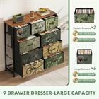Barara King Stylish Nightstand Bedside Table with Movable Fabric Storage Box Steel Frame Wood Top for Bedroom Home Furniture, Green