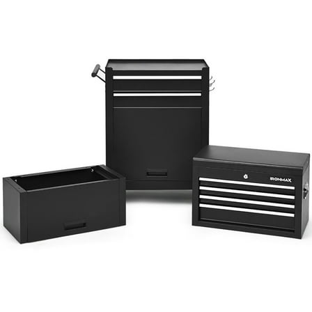 Barara King Tool Rolling Cabinet Toolbox Organizer Chest,6-Drawer Tool Chest with Heightening Cabinet-Black