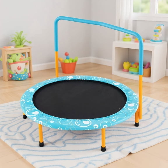 Barara King Trampolines,36 Inch Kids Trampoline Mini Rebounder with Full Covered Handrail-Orange