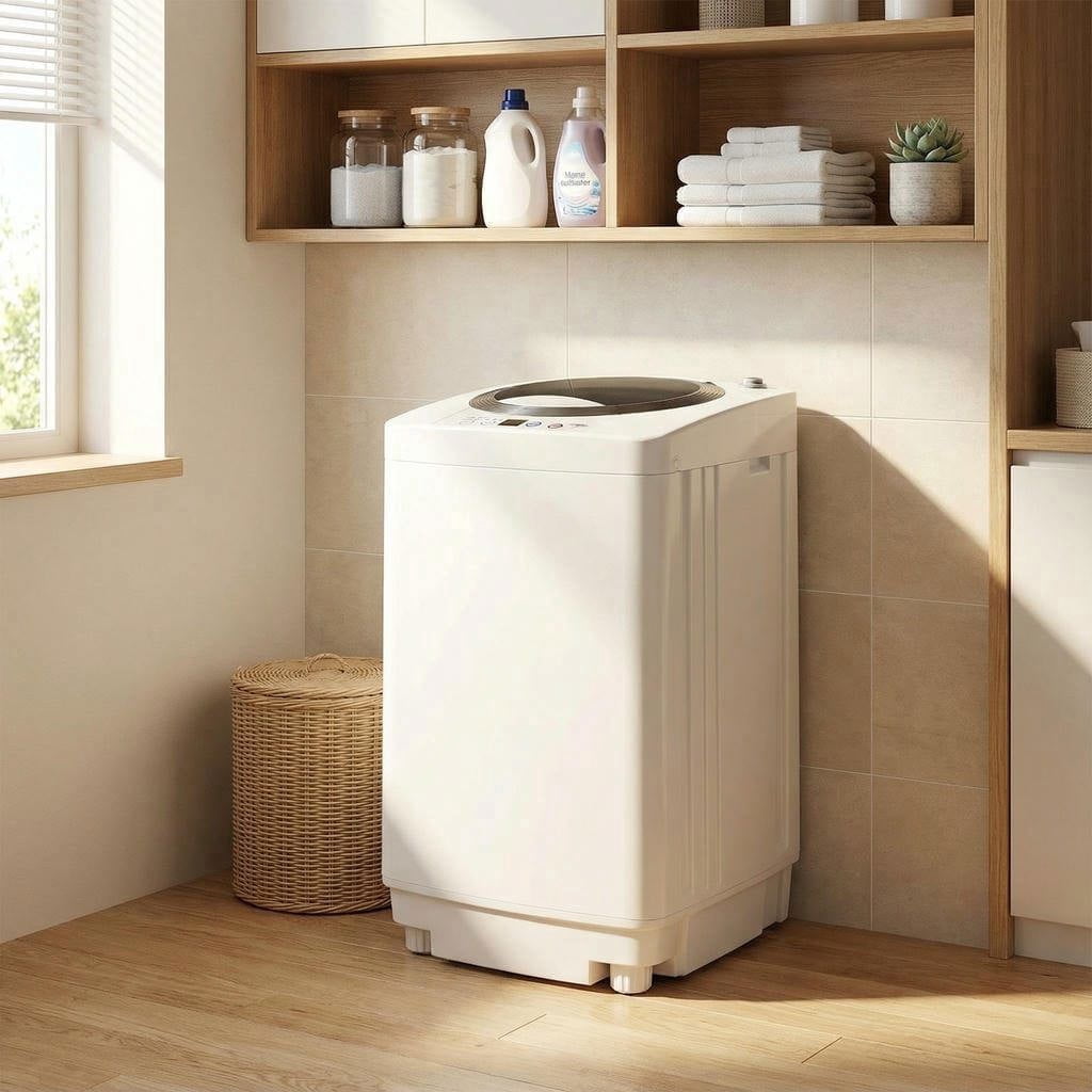 Barara King Washing Machine, Laundry Washer, Portable 7.7 lbs Automatic Laundry Washing Machine with Drain Pump