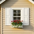 thumbnail image 1 of Barara King Window Shutters with Premium Board and Batten, Plantation Shutters with Squared Design and Easy Mount for Farmhouse, Home Office, Living Room, Bedroom, White(14"*39"), 1 of 8