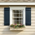 thumbnail image 1 of Barara King Window Shutters with Premium Board and Batten, Plantation Shutters with Two Horizontal Rails and Easy Mount for Farmhouse, Home Office, Living Room, Bedroom, Blue(14"*51"), 1 of 8
