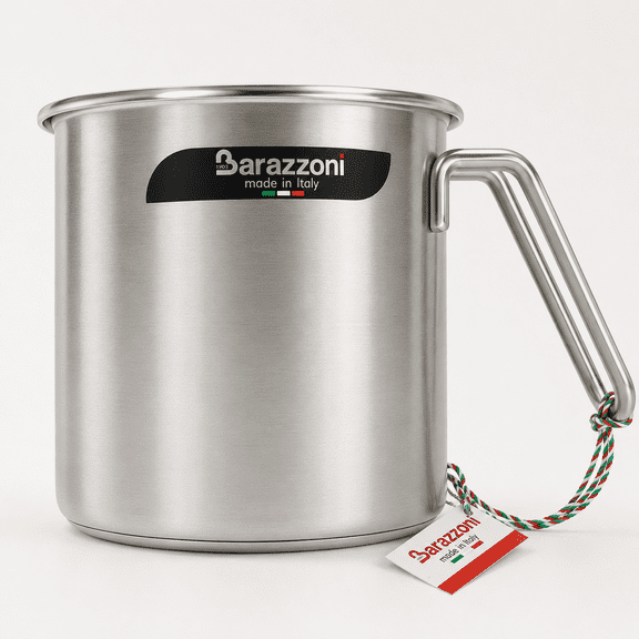 Barazzoni 18/10 Stainless Steel Milk Pan Made in Italy Kitchen Cooking Pot