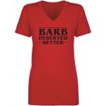 thumbnail image 1 of Barb Deserved Better Womens V-Neck T-Shirt, 1 of 2
