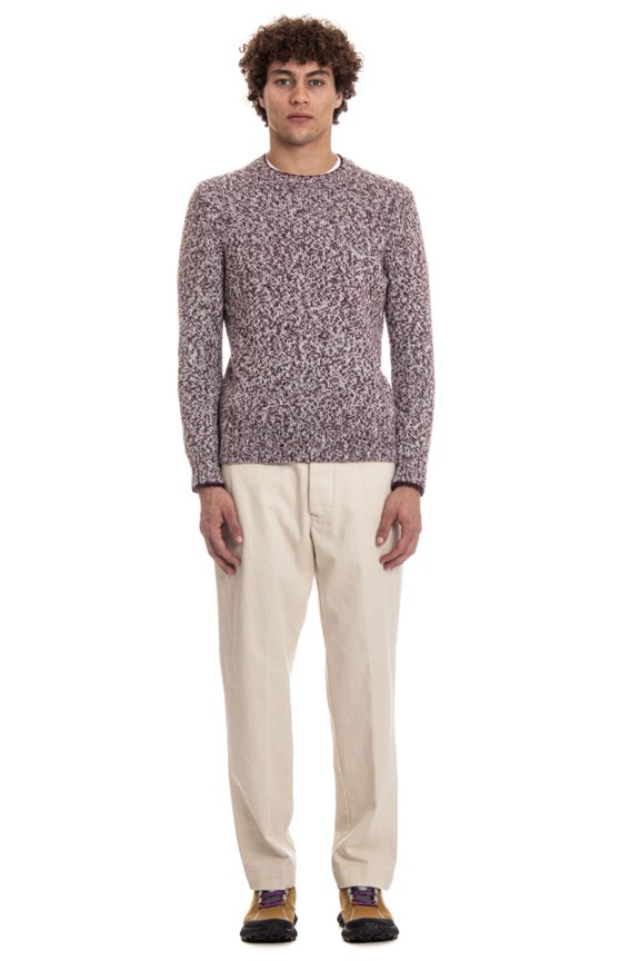 Virgin Wool Moulinè Crewneck Sweater (Men's)