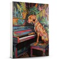 thumbnail image 1 of Barbado Da Terceira Dog Playing Piano Stretched Canvas Size 8x12 – Vintage Style Barbado Da Terceira Dog Art for Piano Fans, Great Gift for Dog Owners, 1 of 5