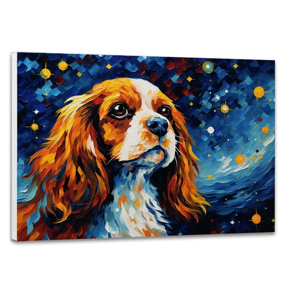 Barbado Da Terceira Watercolor Poster Canvas Wall Art for Home/Office/Bedroom Decor - Dog Love Canvas Print Wall Art Painting Ready to Hang Gifts - Easel & Hanging Hook 11x17 Inch