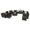 thumbnail image 1 of Barbados 12 Piece Outdoor Wicker Patio Furniture Set 12a in Black, 1 of 2