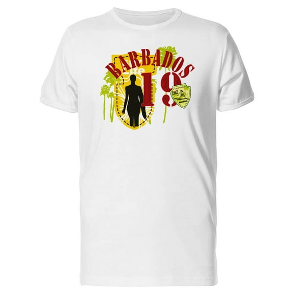 Barbados 19 Logo T-Shirt Men -Image by Shutterstock, Male x-Large