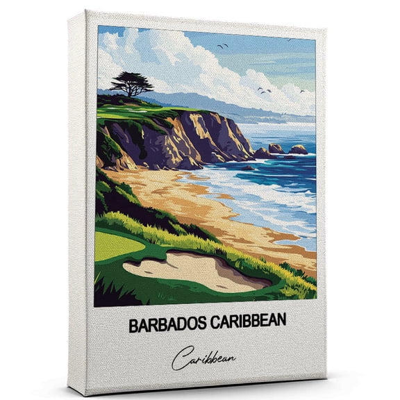 Barbados Caribbean Travel Canvas Art Stunning Travel Wall Print Caribbean Canvas Inspired Artwork to Elevate Your Living Room or Office Ready to Hang