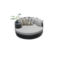 thumbnail image 1 of Barbados Circular Sun Bed - Outdoor Wicker Patio Furniture in Gray, 1 of 3