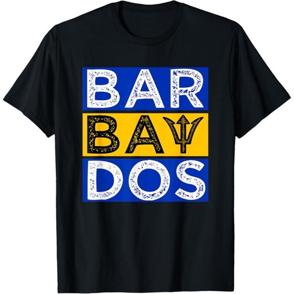 Barbados Flag With Barbados Trident Bajan Soca T-Shirt