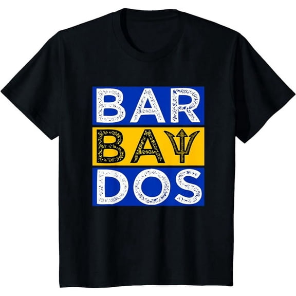 Barbados Flag With Barbados Trident Bajan Soca T-Shirt