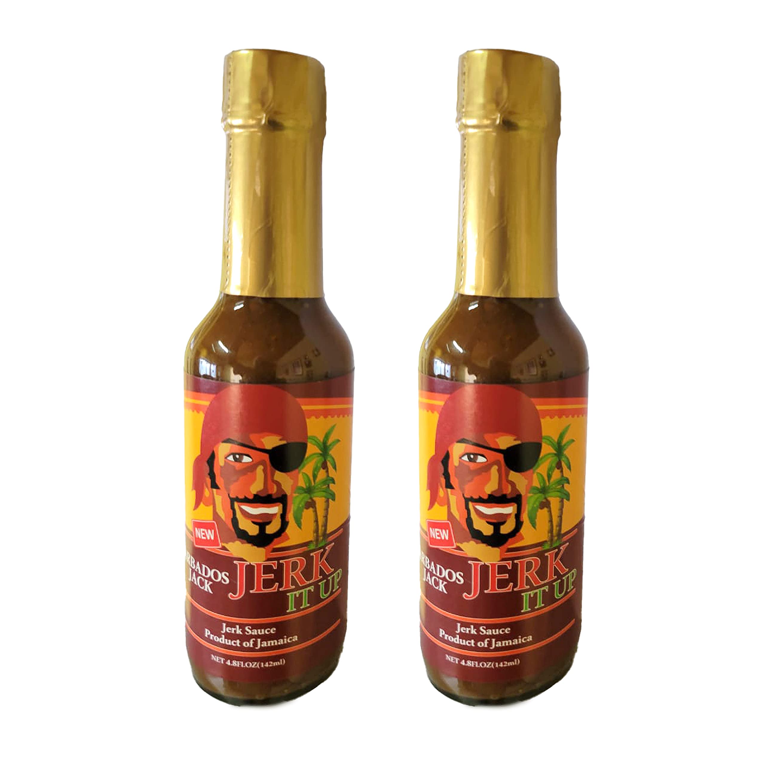 Barbados Jack Authentic Jamaican OIF8 Jerk Sauce. 4.8 fl.oz (Pack of 2