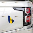 thumbnail image 1 of Barbados Map Outline Flag Barbadian Car Magnet Magnetic Sticker Decal - 2 Pack Reflective 4" - for Truck Door Fridge Reusable Waterproof, 1 of 4