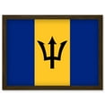 thumbnail image 1 of Barbados National Flag Patriotic Vexillology World Flags Country Region Poster Artwork Framed Wall Art Print A4, 1 of 4