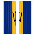 thumbnail image 1 of Barbados National Flag Sheer Window Curtains for Living Room Kitchen Bedroom Tulle Voile Hanging Curtain, 1 of 5