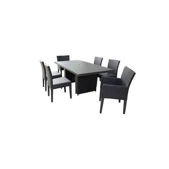 Barbados Patio Dining Table with 4 Armless Chairs and 2 Arm Chairs