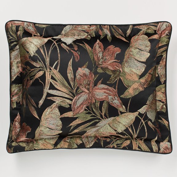 Barbados Piped Sham Black Sham Piped Standard